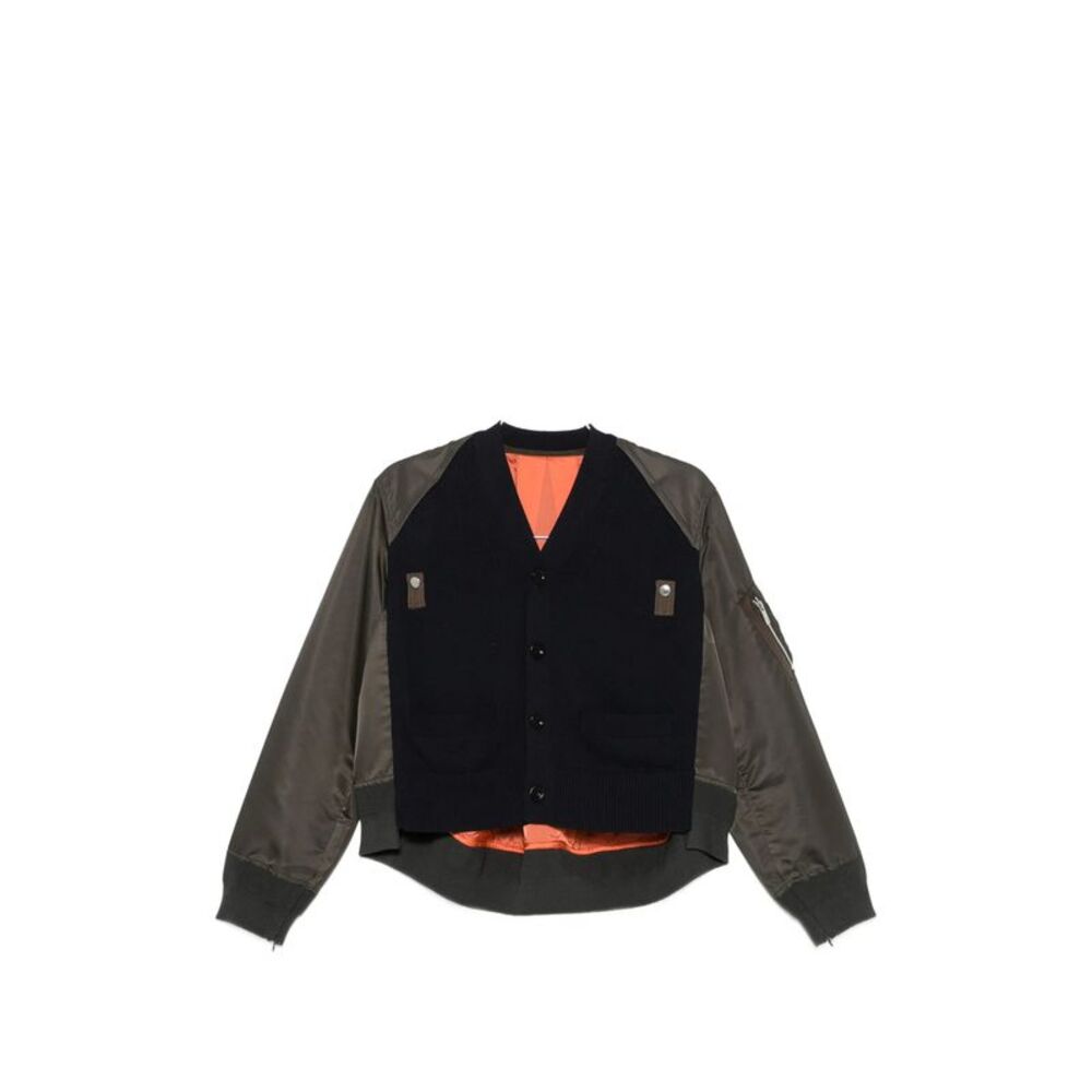 Sacai Green Jackets - Bomber Jackets Women